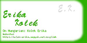 erika kolek business card